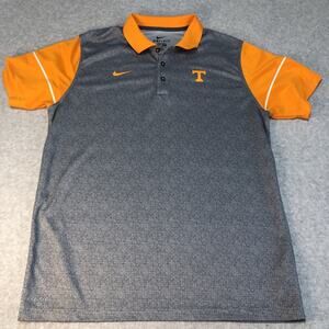 Nike Polo Shirt Mens Size Large University of Tennessee Vols Gray Short Sleeve